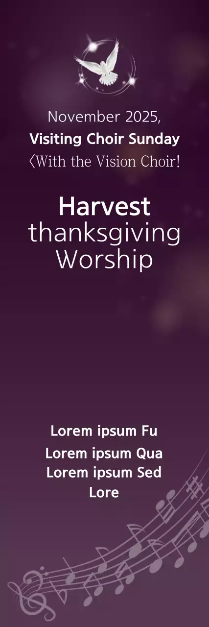 Banner de anúncio tradicional roxo de ação de graças