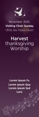 Banner de anúncio tradicional roxo de ação de graças