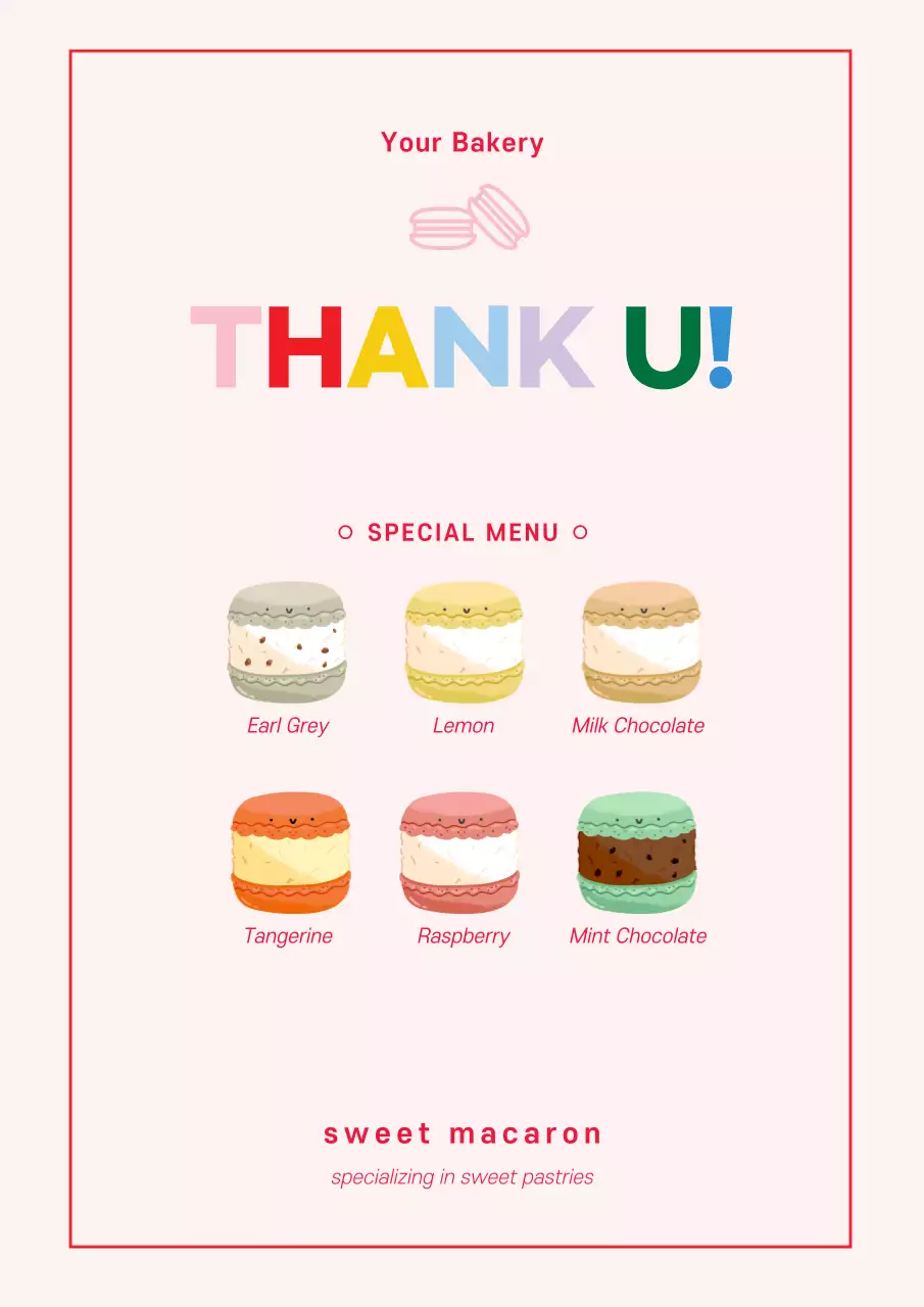Pink Minimal Bakery Promotion Poster