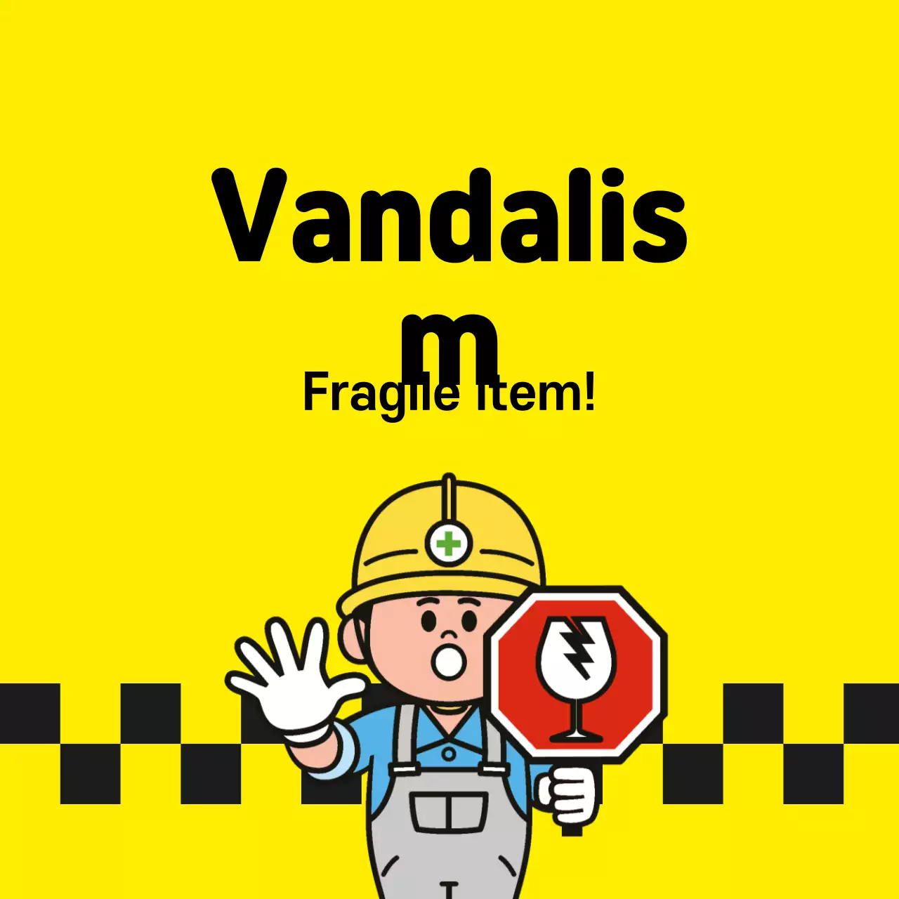 Yellow Retro Safety Notice Banner