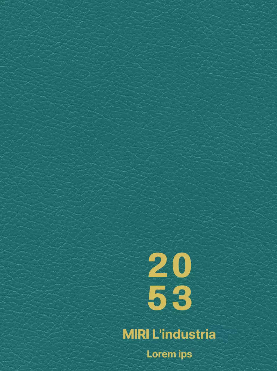 Copertina dell'agenda industriale