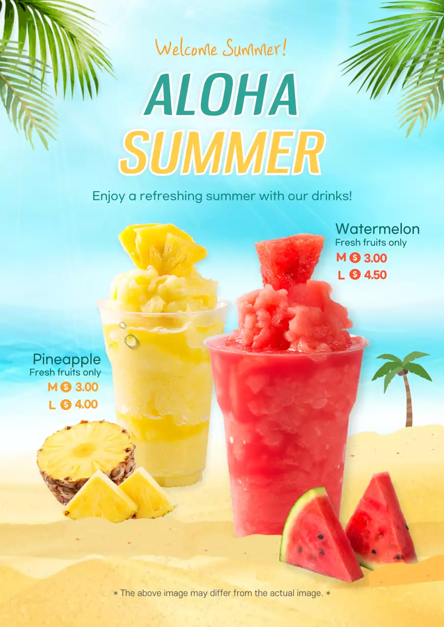 Yellow Tropical Summer Promotion Poster