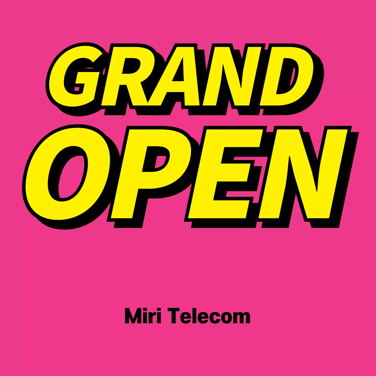 Pink Bold Telecom Announcement Banner