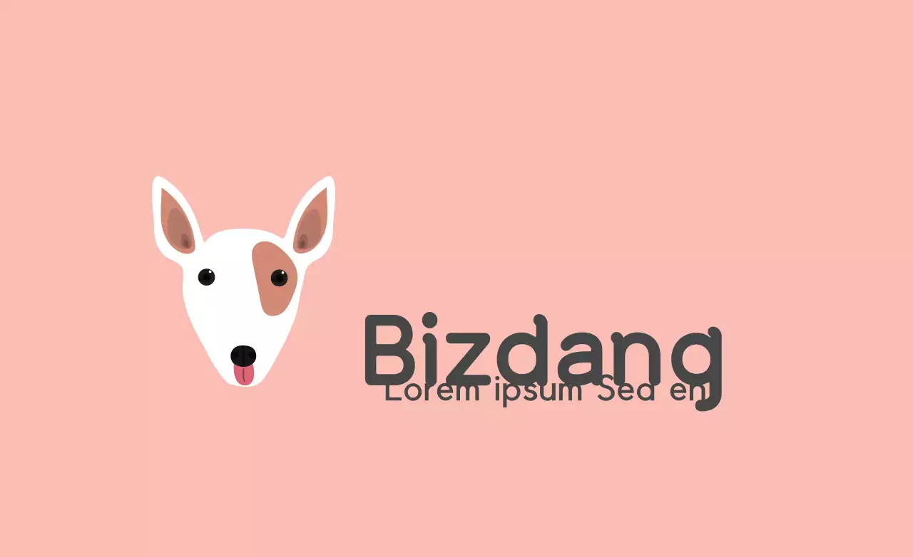 Peach Simple Dog Advertisement Banner