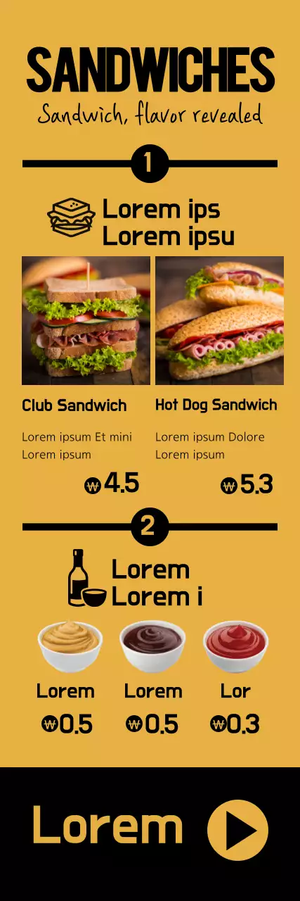 Selecionar uma sanduíche