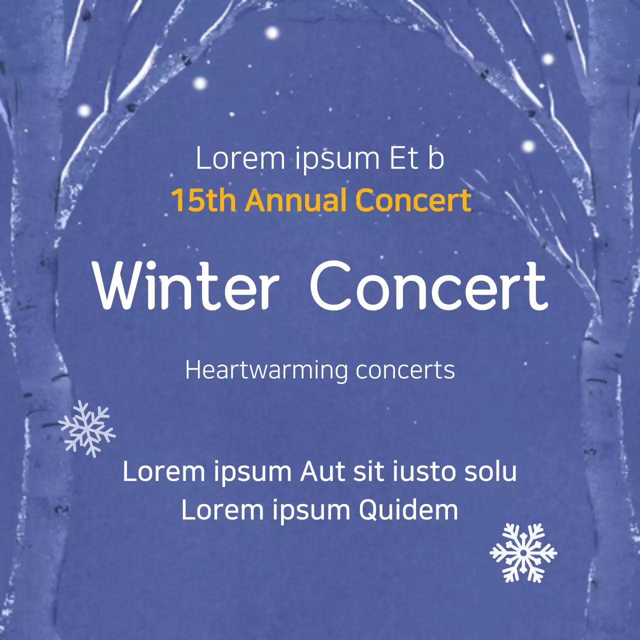 Blue Elegant Concert Announcement Banner