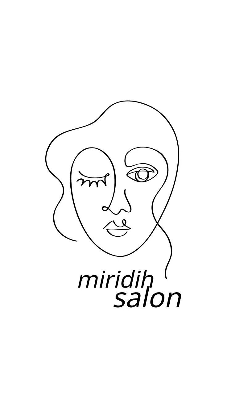 Danh thiếp tiệm làm tóc tối giản màu đen