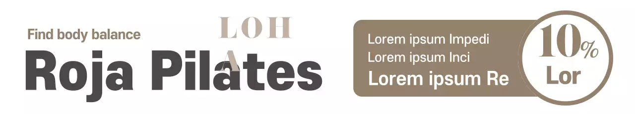 Banner Promocional Bege Minimal Pilates