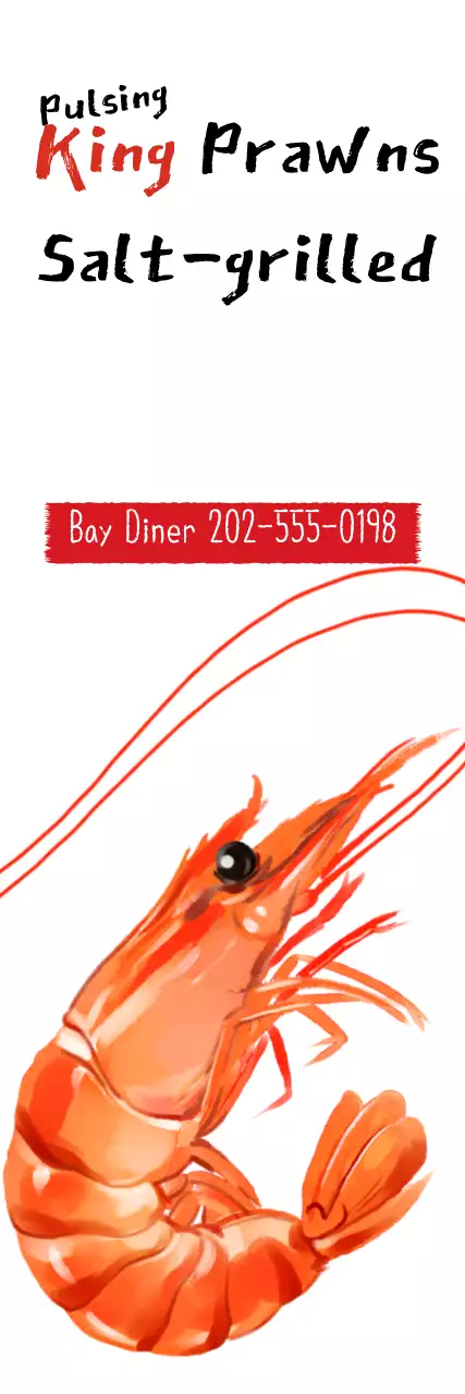 Banner de promoção de frutos do mar modernos vermelhos