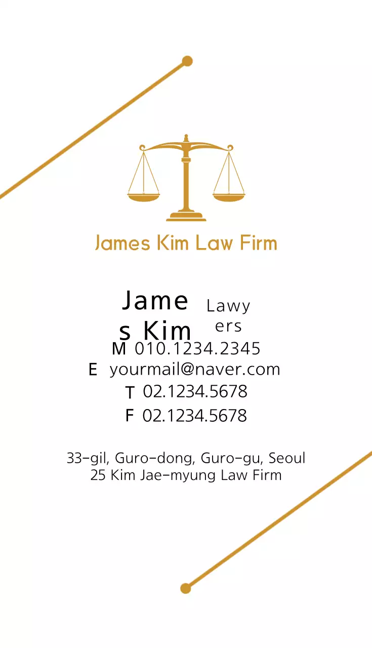 Kartu Nama Iklan Hukum Klasik Emas