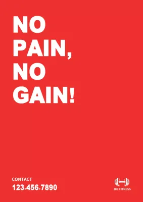 Red Bold Fitness Promotion Poster