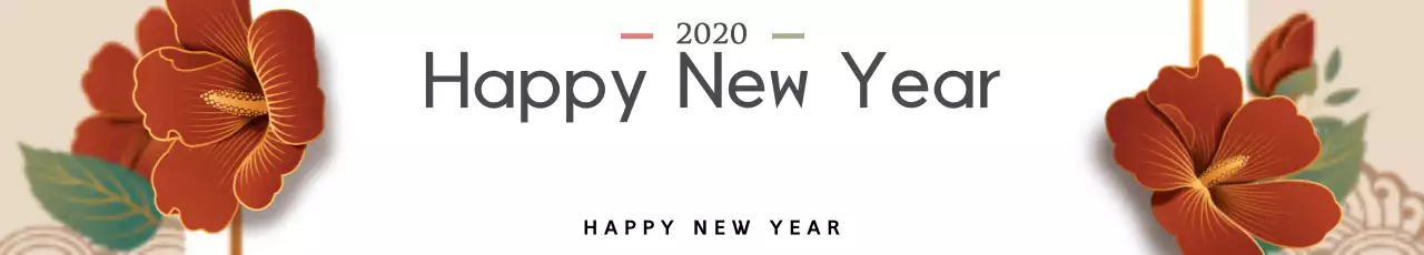 Banner de cartão tradicional vermelho de ano novo