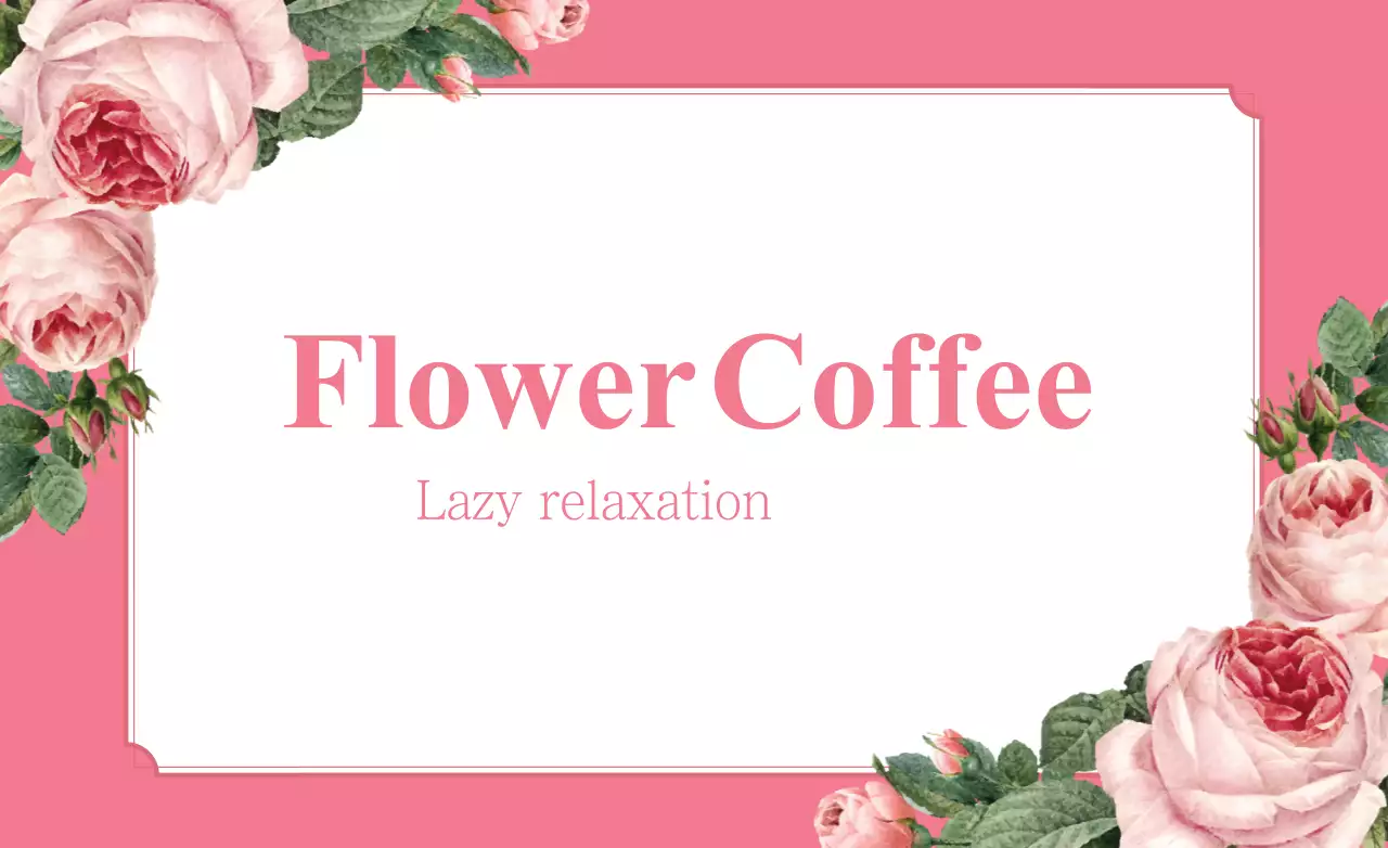 Pink Floral Coffee Promotion Banner