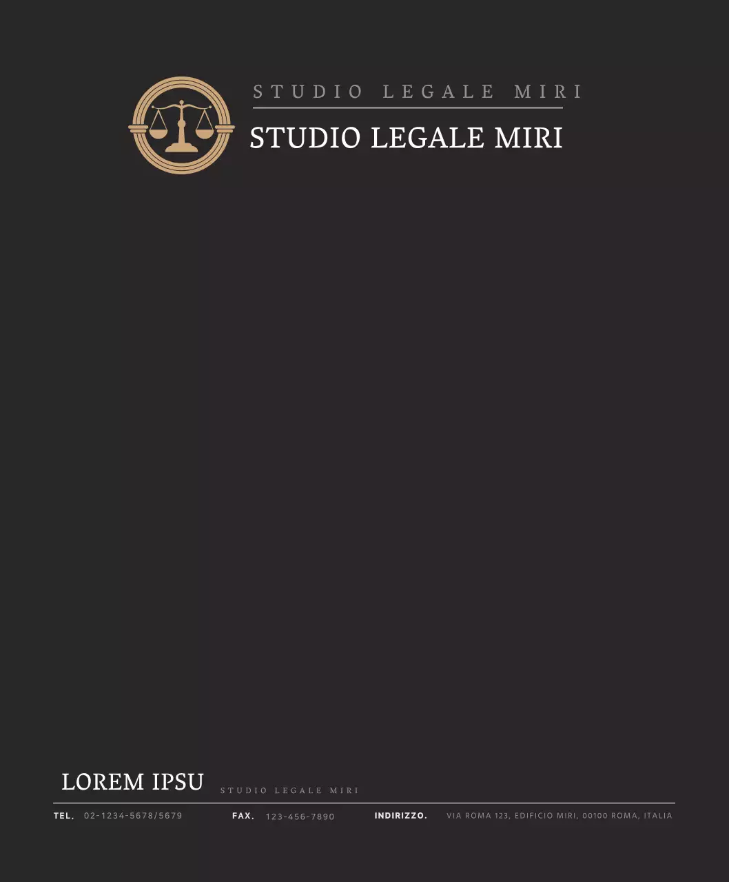 Concetto semplice in bianco e nero per promuovere uno studio legale