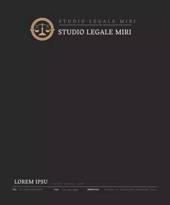 Concetto semplice in bianco e nero per promuovere uno studio legale