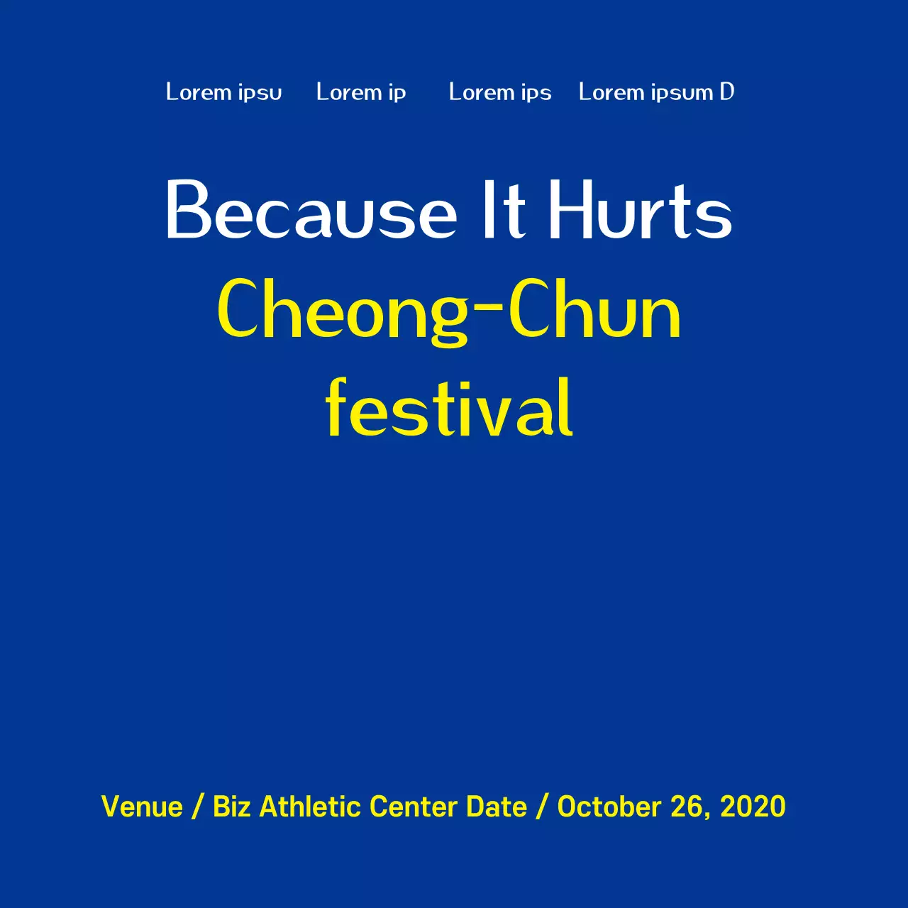 Blue Simple Festival Announcement Banner