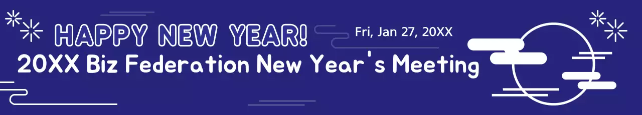 Banner de anúncio de evento empresarial simples azul