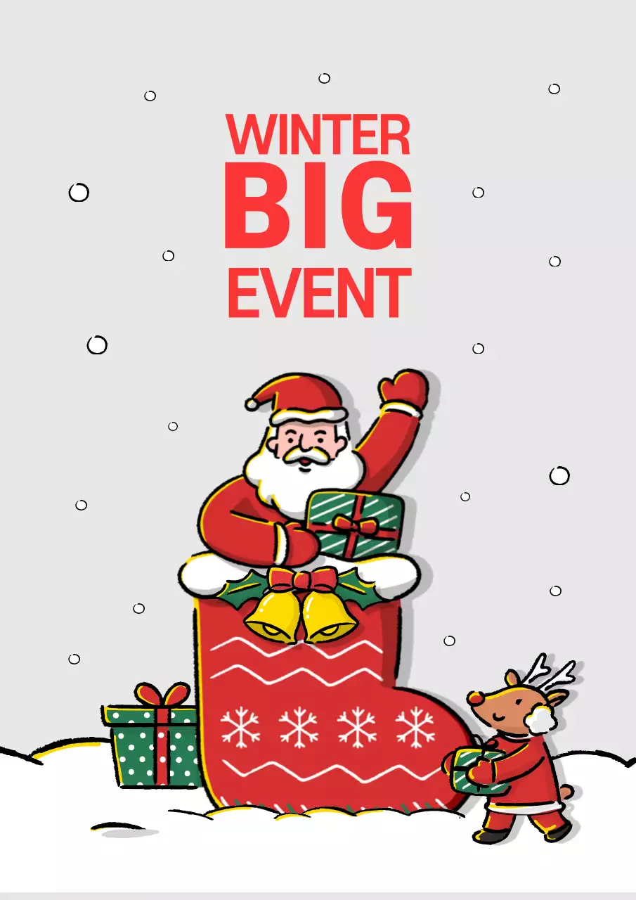 Green Festive Winter Event Poster