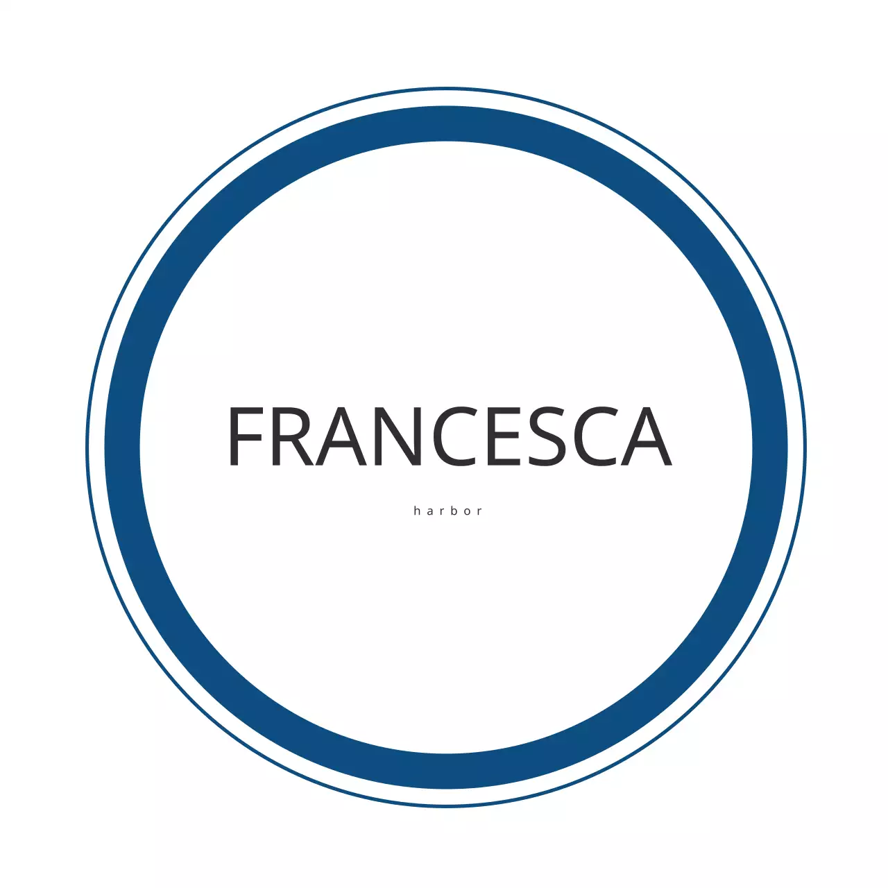 Navy Minimal Business Card Logo