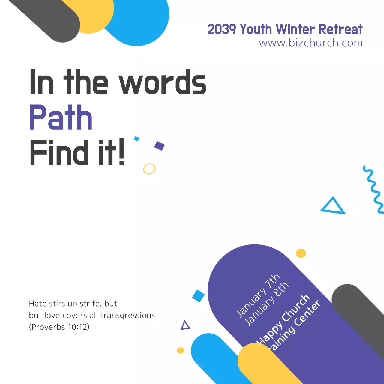 Biểu ngữ thông báo sự kiện thanh niên hiện đại màu xanh