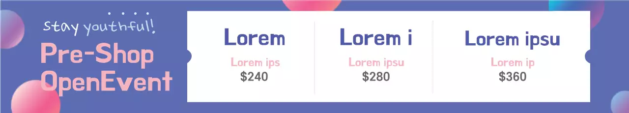 Banner de promoção de evento da moda roxa