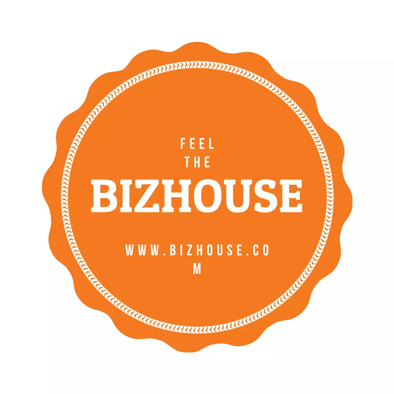 Orange Simple Business Card Logo