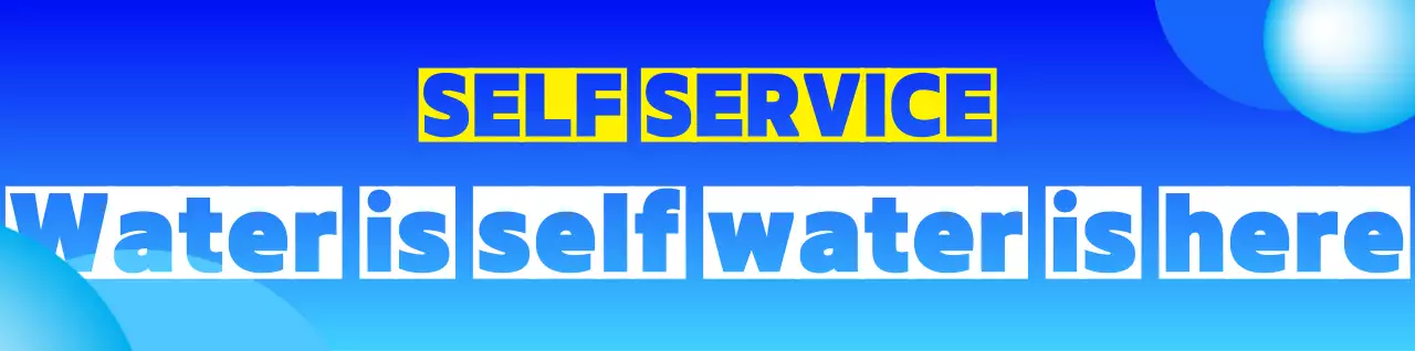 Blue white yellow water is a guiding attachment with self-wording and a circular shape