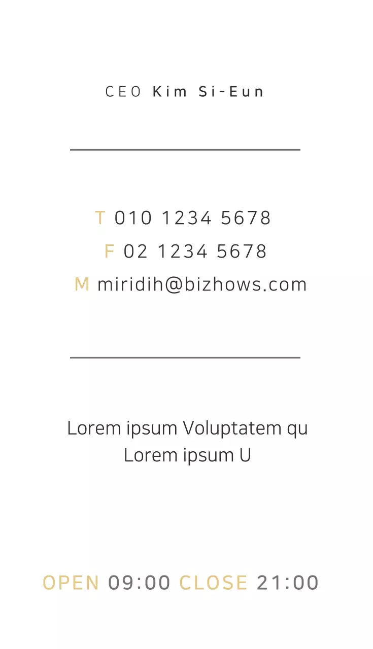 Kartu Nama Kuku Minimal Navy