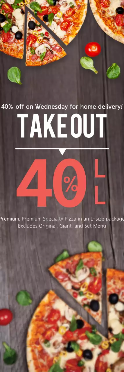 Banner de promoção de pizza moderna vermelha