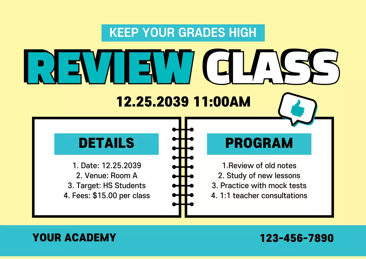 Yellow Modern Education Promotion Poster