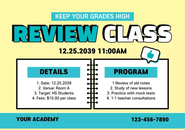 Yellow Modern Education Promotion Poster