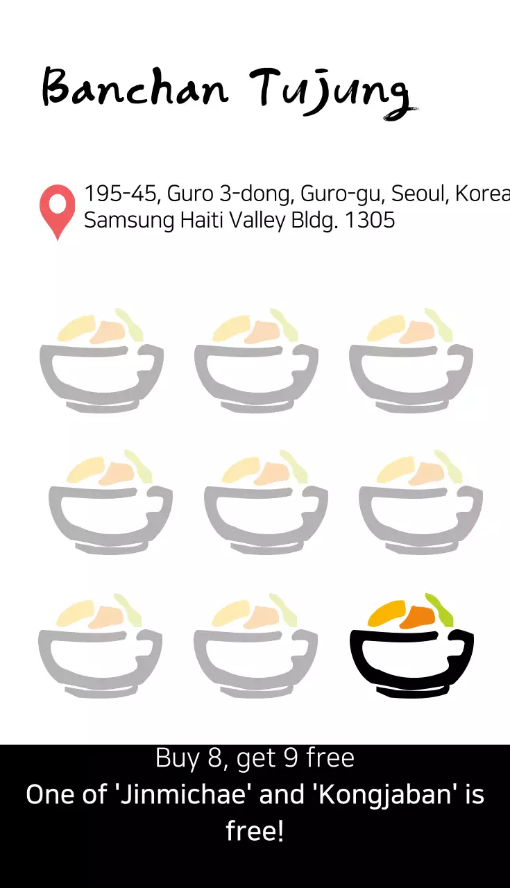 Kartu Nama Promosi Makanan Modern Putih