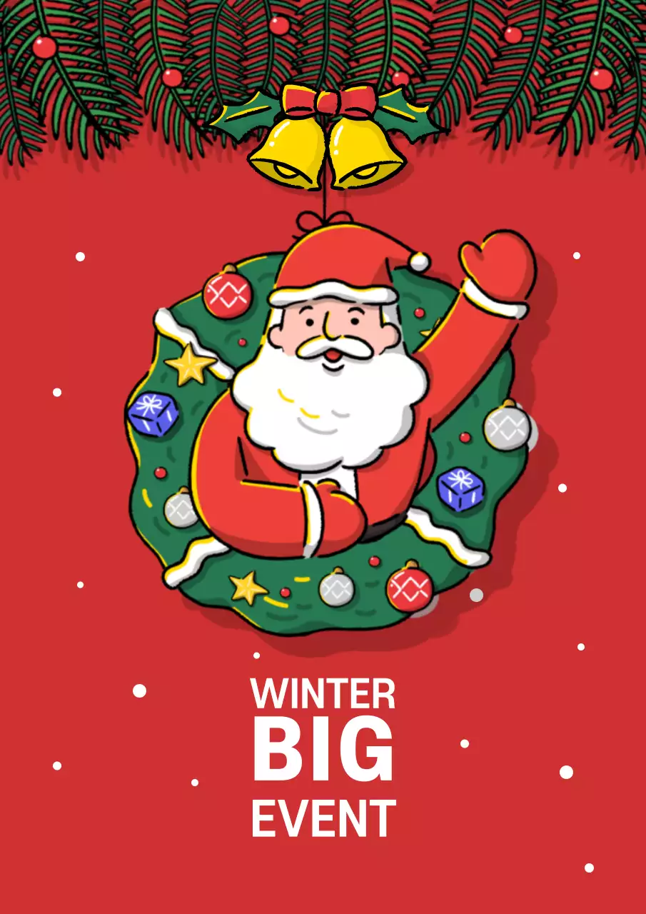 Green Festive Winter Event Poster