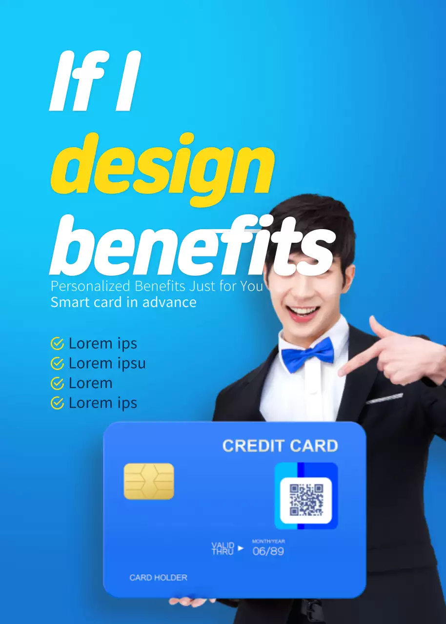 Poster Iklan Kartu Pintar Modern Merah