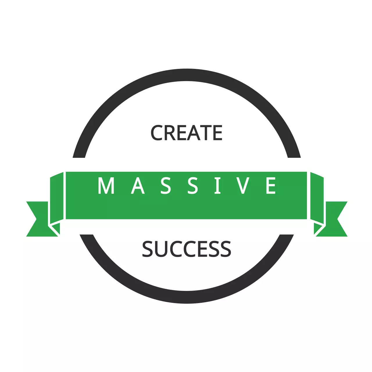Green Minimal Success Promotion Logo