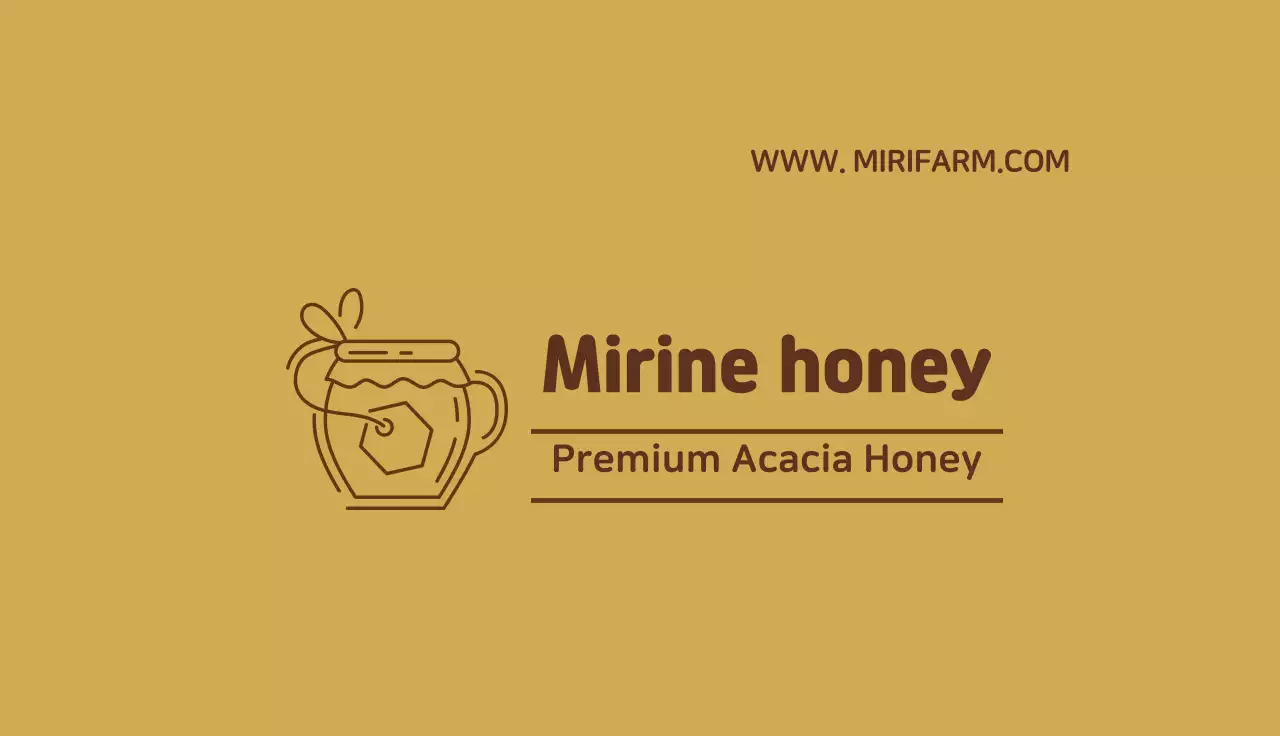 Beige Minimal Honey Promotion Business Card