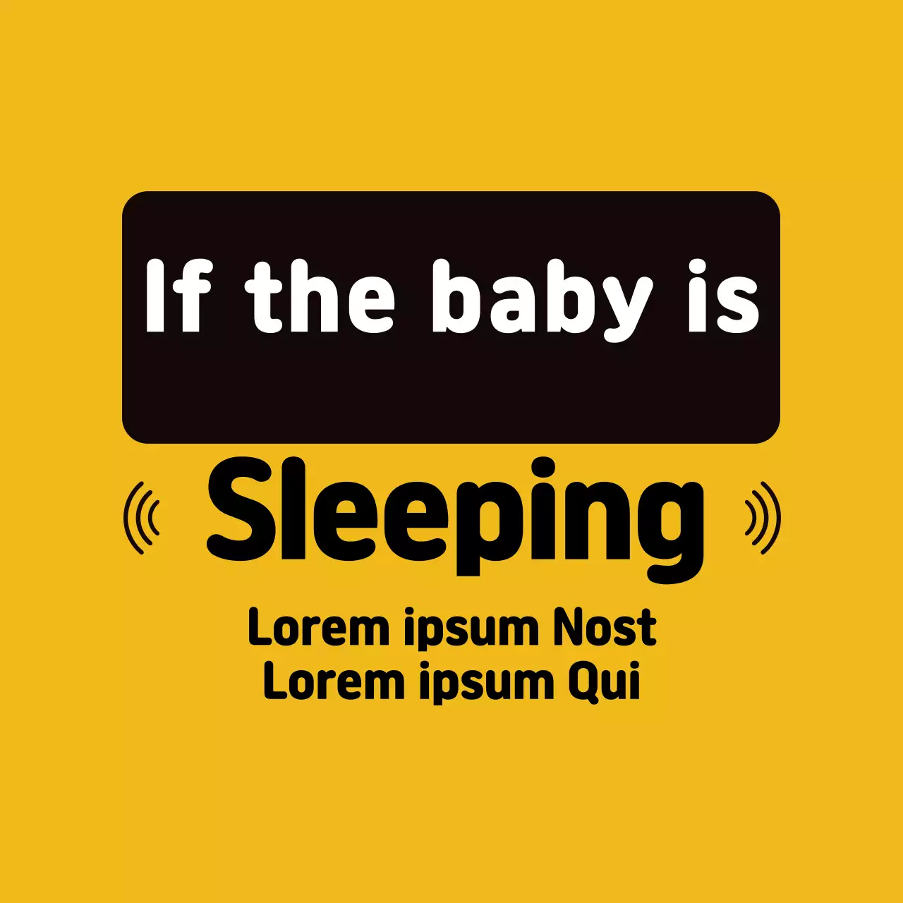 Yellow legible home front door announcement