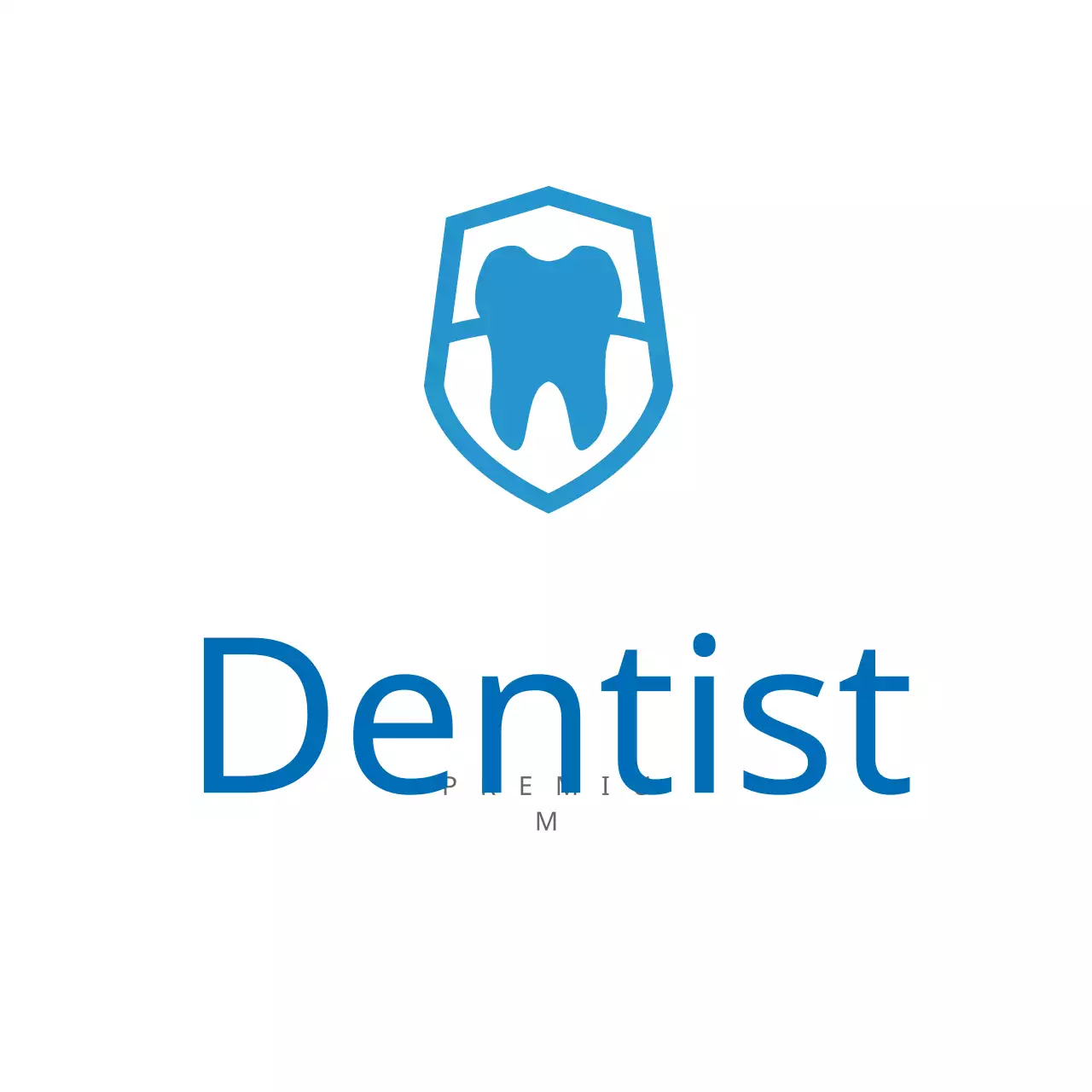 Blue Minimal Dentist Advertisement Logo