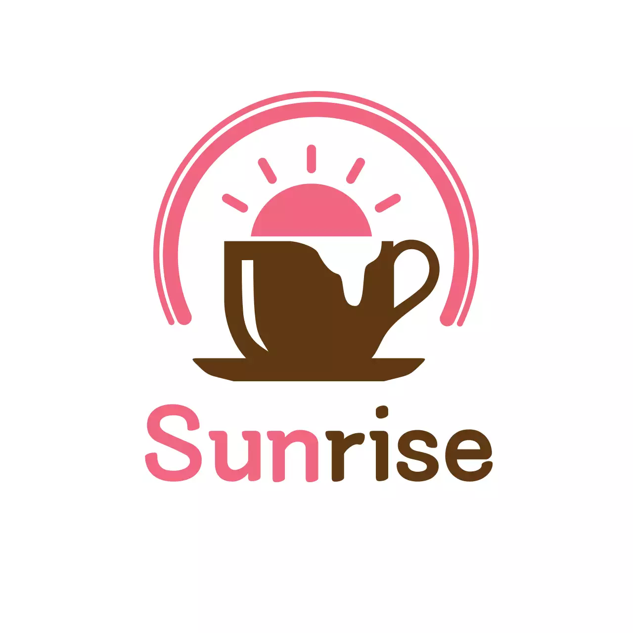 Pink Simple Coffee Logo