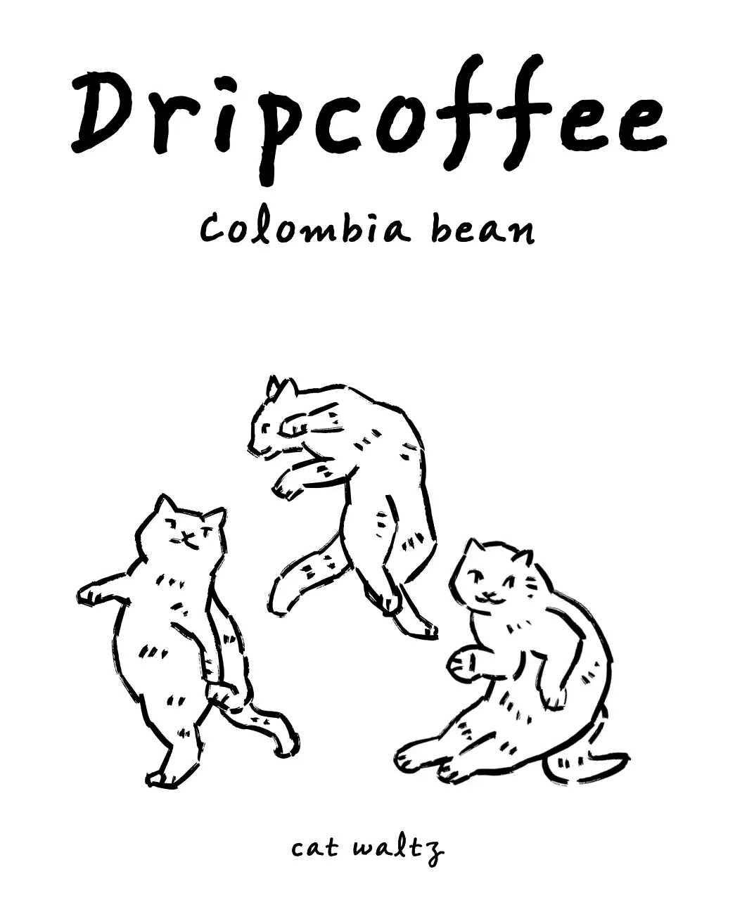 Desain sederhana dengan ilustrasi kucing berwarna hitam seperti gambar