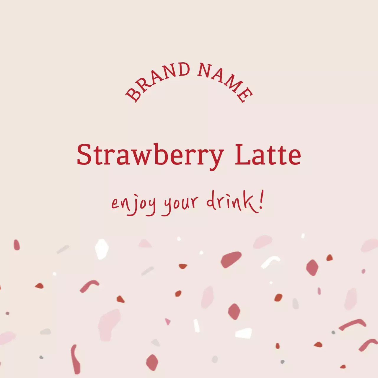 Pink pebble pattern latte