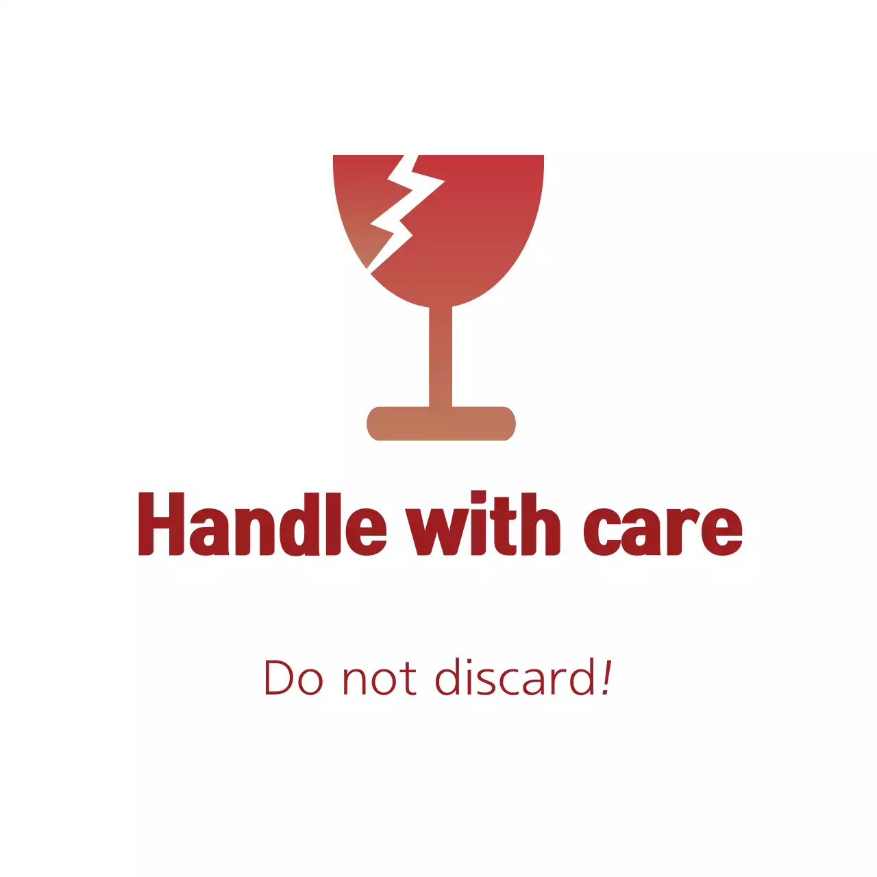 Red Minimal Caution Notice Banner