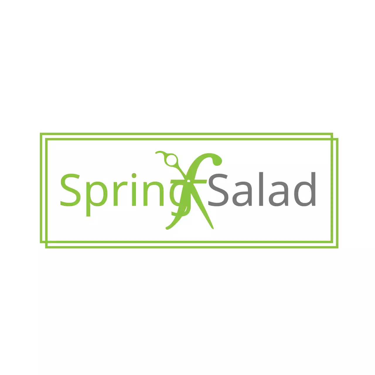 Logo quảng cáo thực phẩm tối giản màu xanh lá cây