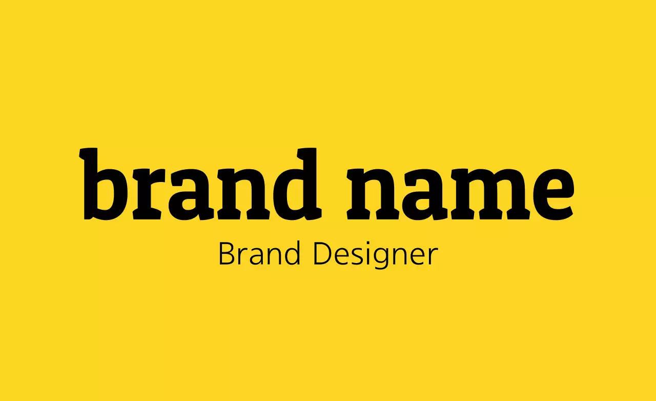 Yellow Modern Brand Card Banner