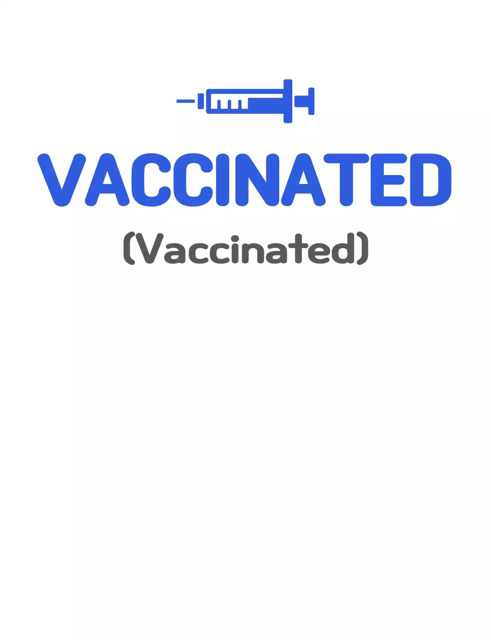 Blue vaccination t-shirt