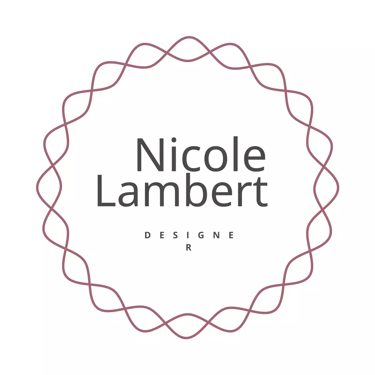 Logo danh thiếp tối giản màu đỏ tía