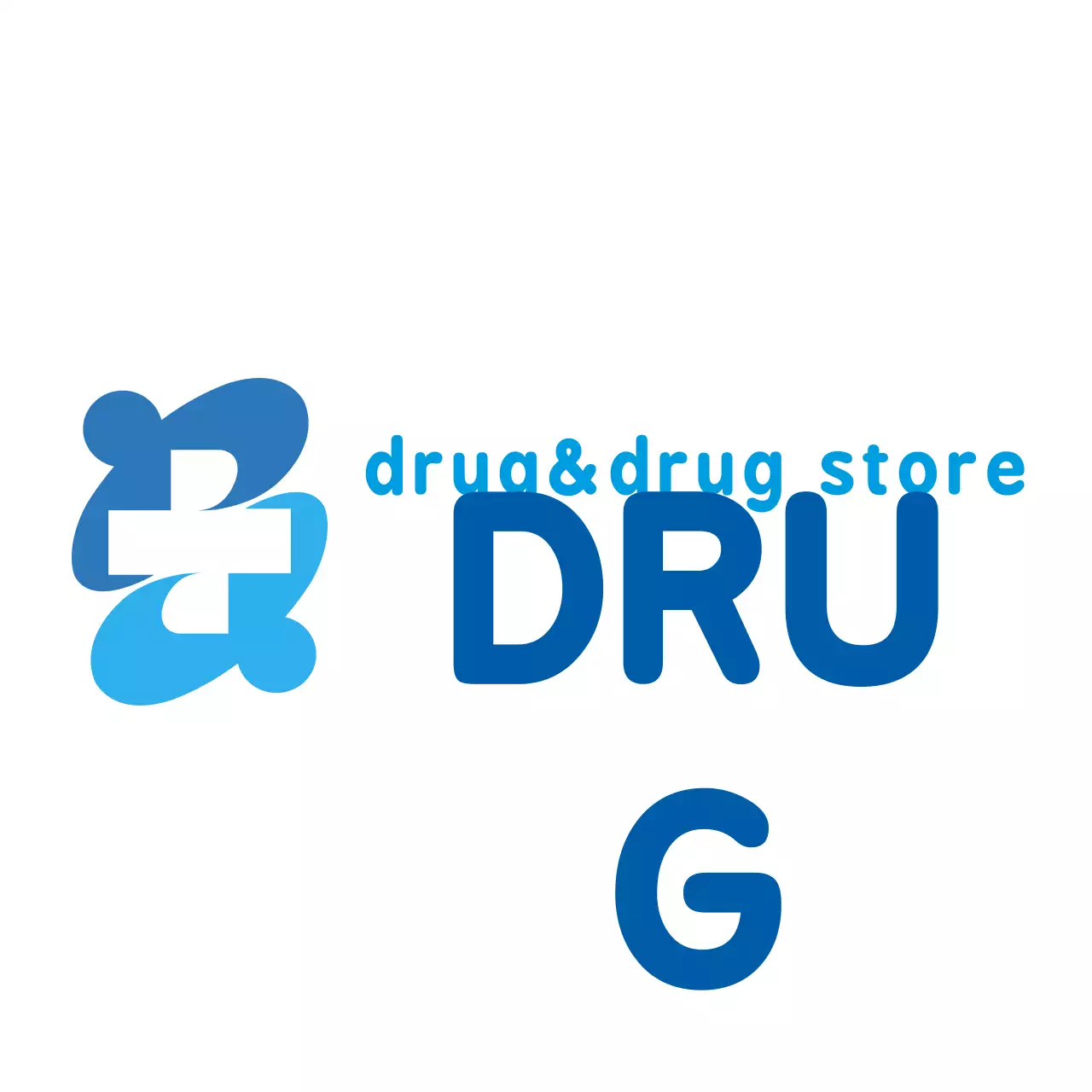 Blue Minimal Drug Advertisement Logo