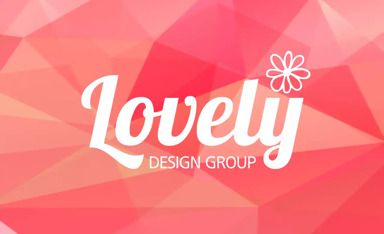 Coral Geometric Design Logo Banner