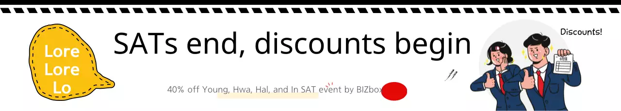 Banner de promoção de descontos de sábado simples amarelo