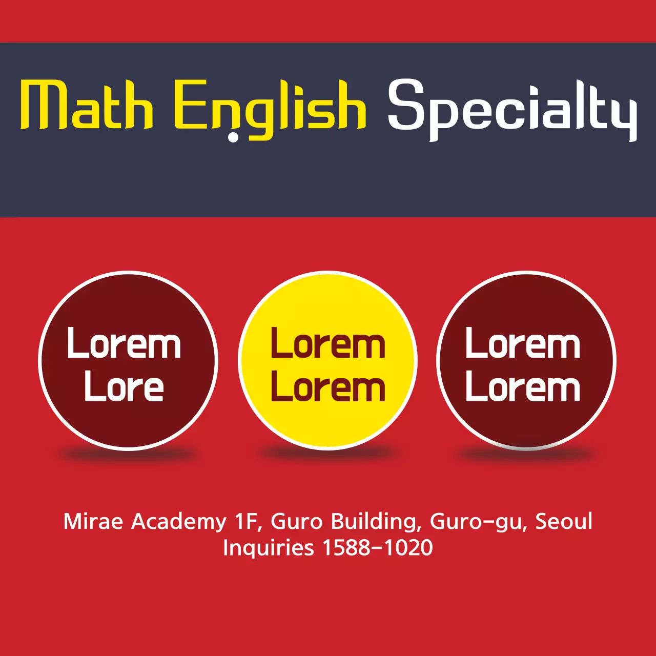 Red Modern Academy Advertisement Banner